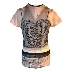 Christian Dior  vintage tromp l’oleil top from SS06 by John Galliano